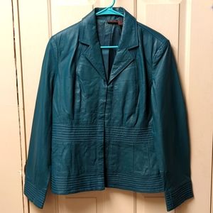 New Teal 100% Leather jacket